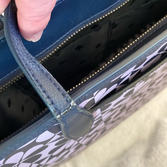 Kate Spade Tote Lilac Navy Blue and Matching Wallet - Picture 12 of 16